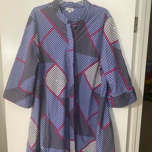 XXL Zuri dress with large geometric print